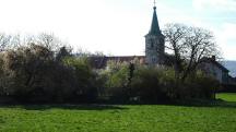 Fernblick zur Kath. Pfarrkirche St. Georgen am Steinfelde